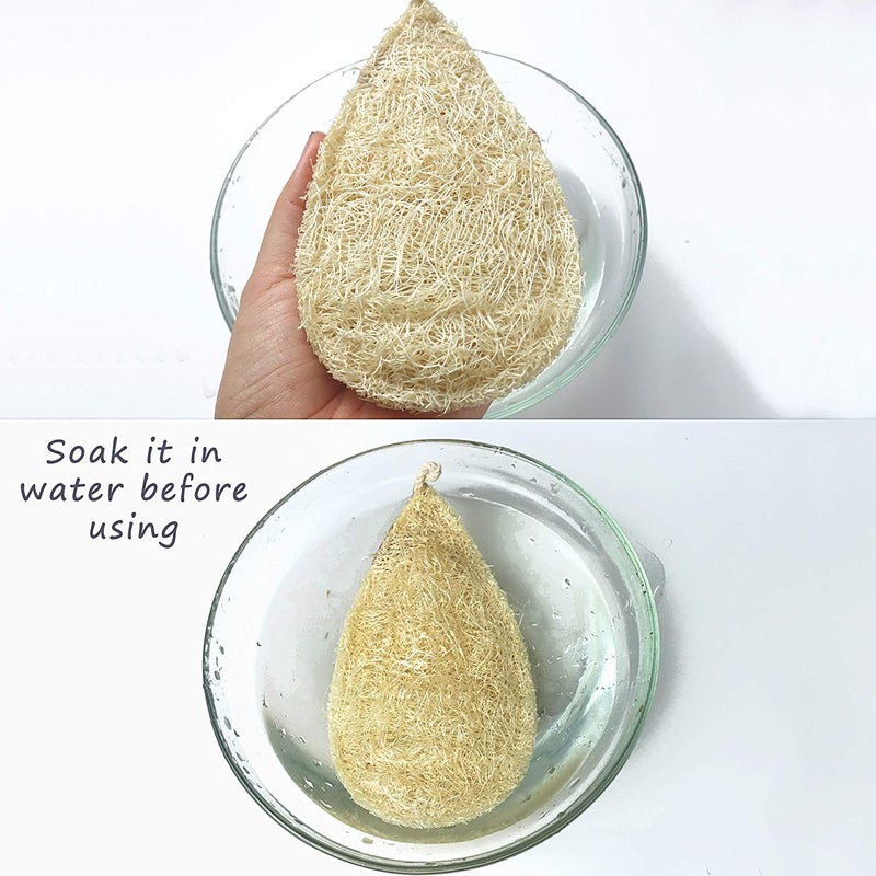 Miw Piw Natural Loofah Dish Sponge Vegetable Scrubber for Kitchen - 100% Biodegradable Compostable Dishwashing Scouring Pad Zero Waste (Pack 10) - Image 4